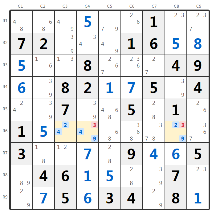 हिडन ट्रिपल उदाहरण - पंक्ति विश्लेषण